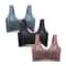FallSweet 3PCS Lace Push Up Bras For Women Sexy Wireless Ice Silk Deep V Bralette Tops 10