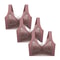 FallSweet 3PCS Lace Push Up Bras For Women Sexy Wireless Ice Silk Deep V Bralette Tops 15