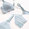 FINETOO Womens Wireless Deep V Padded Bralette Trendy Stripe Knitting Sexy Brassiere 4