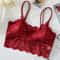 Womens Comfortable Lace Bralette Top Wireless Hollow Out Seamless Underwear 3