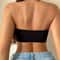Womens Black Front Buckle Wireless Strapless Soft Ice Silk Traceless Bra 5