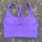 Solid Color Fitness Sport Bra Cross Back High Strength Comprehensive Training Top 2