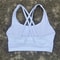 Solid Color Fitness Sport Bra Cross Back High Strength Comprehensive Training Top 8