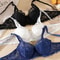 Women Sexy Lace Padded Embroidery Push Up Plus Size Breathable Underwire Bra 4