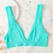 Deep Vneck Push Up Seamless Wireless Ribbed Bralette Sport Crop Top 8