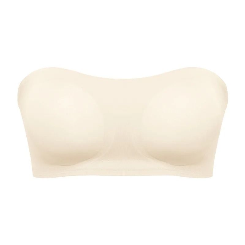 Seamless Ice Silk Strapless Push Up AntiSlip Bra 9