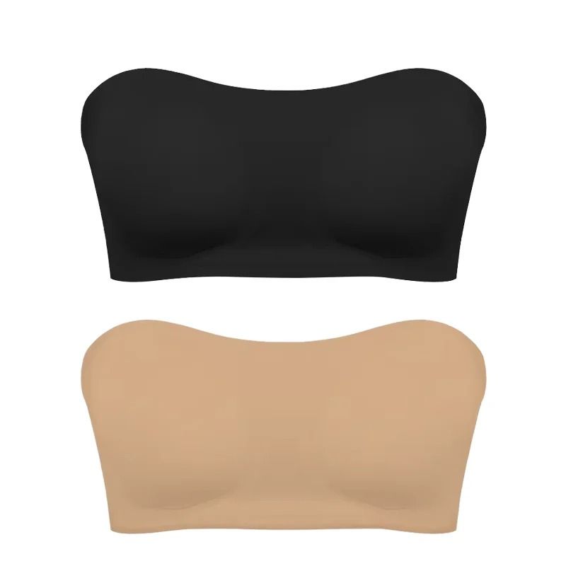 Seamless Ice Silk Strapless Push Up AntiSlip Bra 12