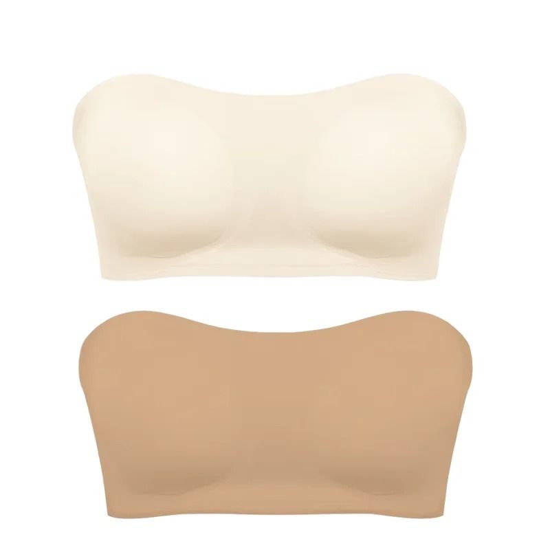 Seamless Ice Silk Strapless Push Up AntiSlip Bra 13