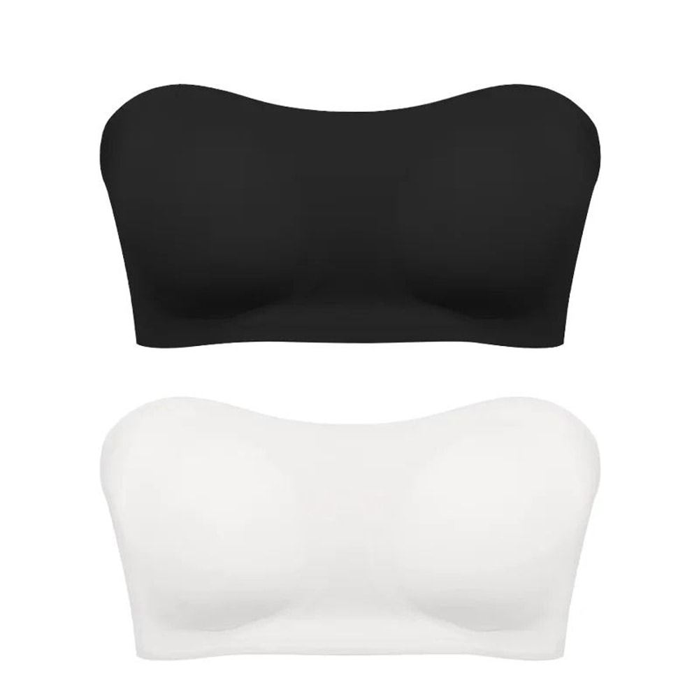 Seamless Ice Silk Strapless Push Up AntiSlip Bra 15