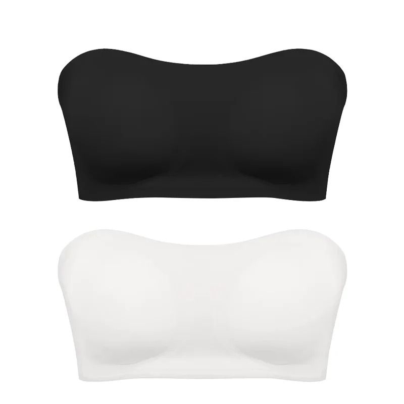 Seamless Ice Silk Strapless Push Up AntiSlip Bra 15
