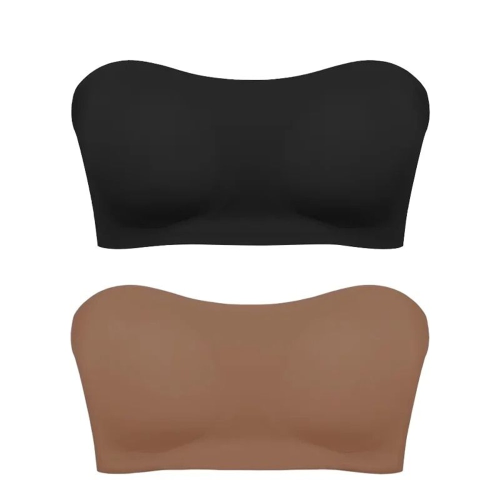 Seamless Ice Silk Strapless Push Up AntiSlip Bra 16