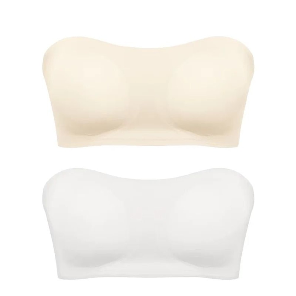 Seamless Ice Silk Strapless Push Up AntiSlip Bra 17