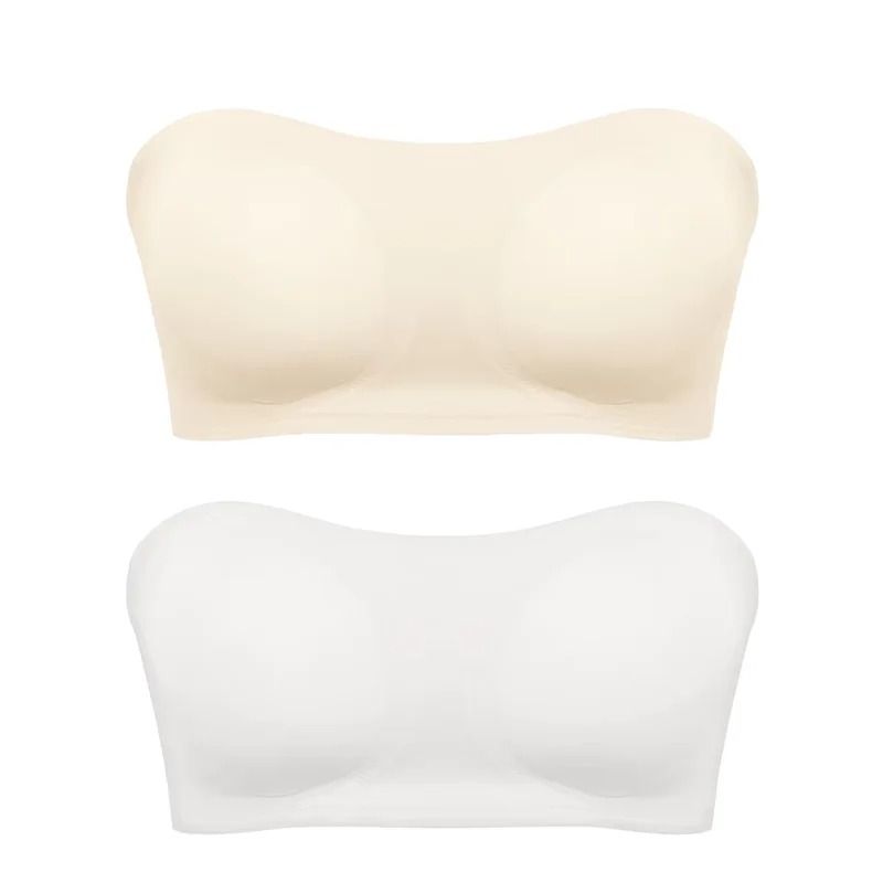 Seamless Ice Silk Strapless Push Up AntiSlip Bra 17