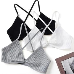seamless deep-v breathable triangle bralette