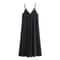 MUJER Black Slip Red Draped Backless Maxi Dress 2