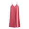 MUJER Black Slip Red Draped Backless Maxi Dress 8