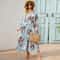 Womens Bohemian Floral Chiffon Full Sleeve Maxi Dress 9