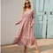 Womens Bohemian Floral Chiffon Full Sleeve Maxi Dress 7
