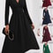 Elegant Overlap VNeck Knit Bodycon Maxi Dress 0