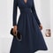 Elegant Overlap VNeck Knit Bodycon Maxi Dress 1