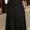 Womens Elegant Solid Long Sleeve Shirt Maxi Dress With Pockets 2
