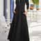 Womens Elegant Solid Long Sleeve Shirt Maxi Dress With Pockets 6