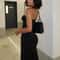 Hugcitar Black Strapless Long Sleeve Bodycon Maxi Dress 1