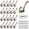1020 Pcs Wall Mounted Dual Coat Hooks Bronze Vintage Style 8