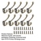 1020 Pcs Wall Mounted Dual Coat Hooks Bronze Vintage Style 4