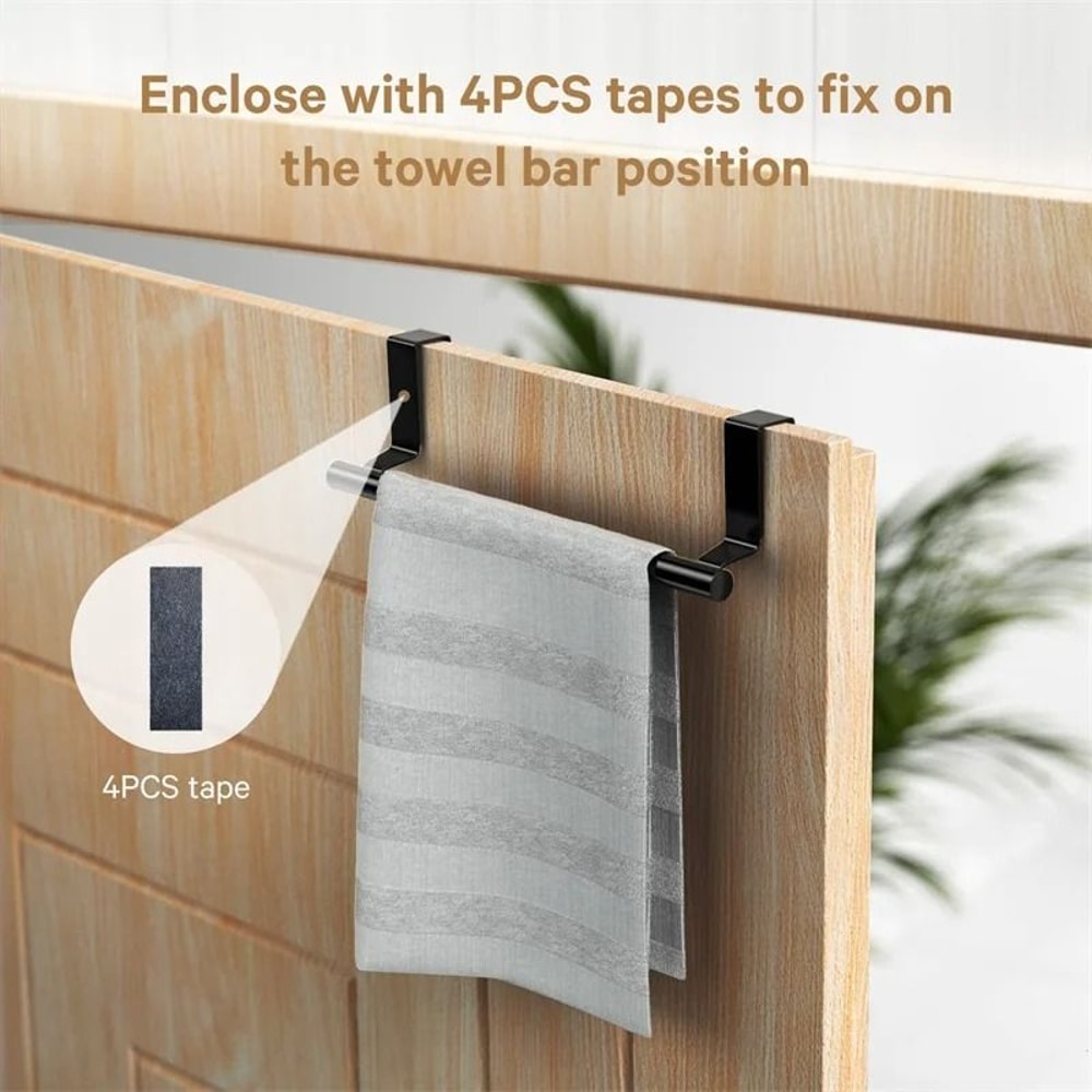Stainless Steel OvertheDoor Towel Bar Rag Rack 3
