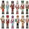 12PCS Nutcracker Wooden Decorative Set Christmas Gift Party Decoration And Home Decor 5