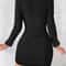 New Autumn And Winter Solid Color VNeck Fitted Bodycon Long Sleeve Dress For Women 4