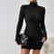 Womens Autumn Winter Turtleneck Long Sleeve Sexy Bodycon Knitted Mini Sheath Dress 7