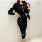 French Style Celebrity Temperament Round Collar Slim Bottom Wrap Hip Autumn Winter Dress 7