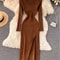 REALEFT Autumn Winter French Sexy Slit VNeck Slim TightFitting Wrap Sweater Dress 9