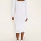 Womens Long Sleeve UNeck Party Bodycon Midi Jumper Dress Stretch Winter Wrap 1