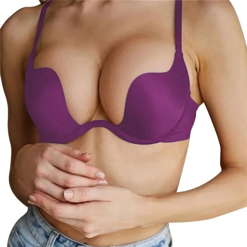 Sexy Womens Backless LowCut Deep V Push Up Bra And Invisible Sport Yoga Bralette 5
