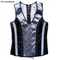 Mens Vintage Medieval Corset Slimming Waistcoat And Tummy Control Shaping Vest 5