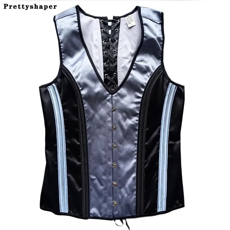 Mens Vintage Medieval Corset Slimming Waistcoat And Tummy Control Shaping Vest 5