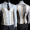 Mens Vintage Medieval Corset Slimming Waistcoat And Tummy Control Shaping Vest 17