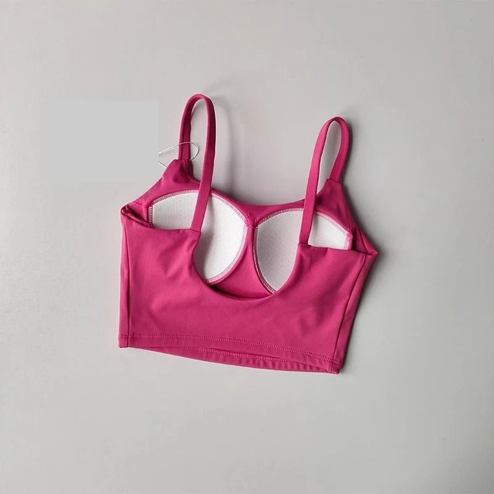 Sports Bra Top For Women Push Up Fixed Padded Fitness Vest 2