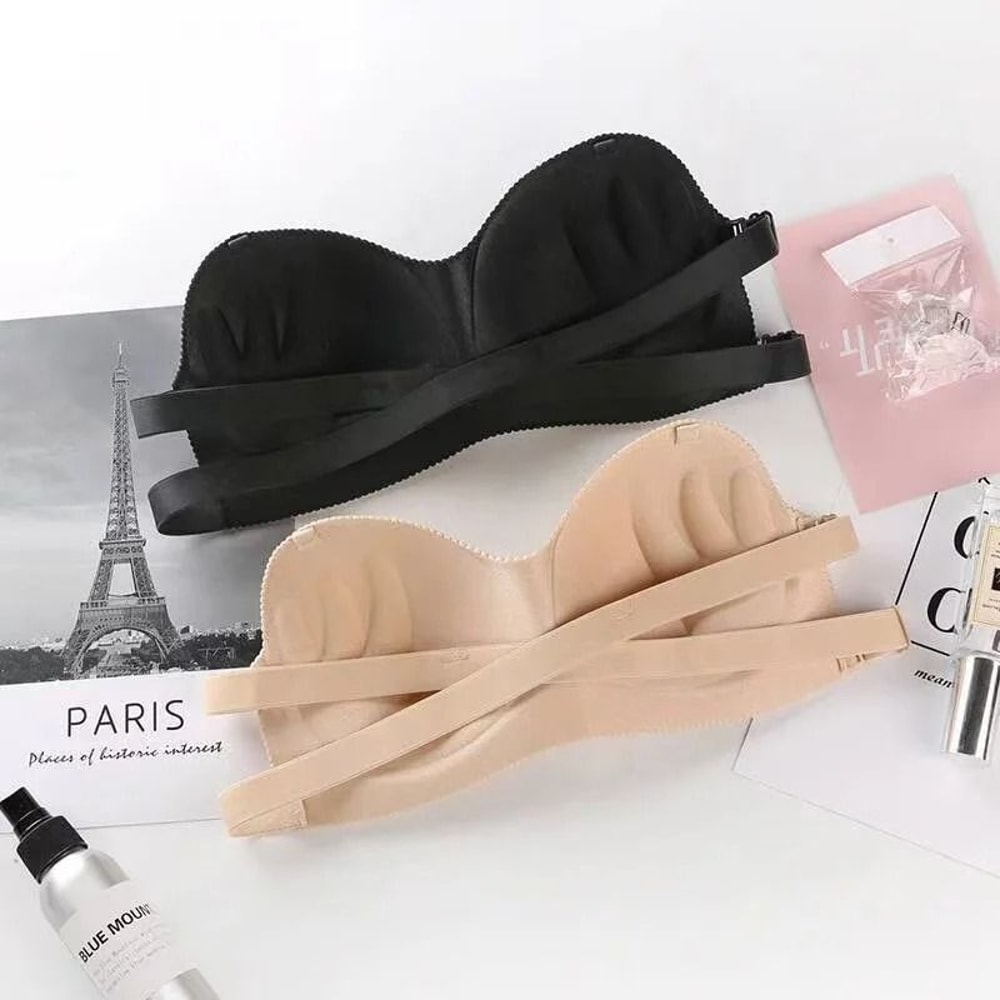 Sexy Backless Invisible Bra Push Up Seamless Strapless Bandeau 1
