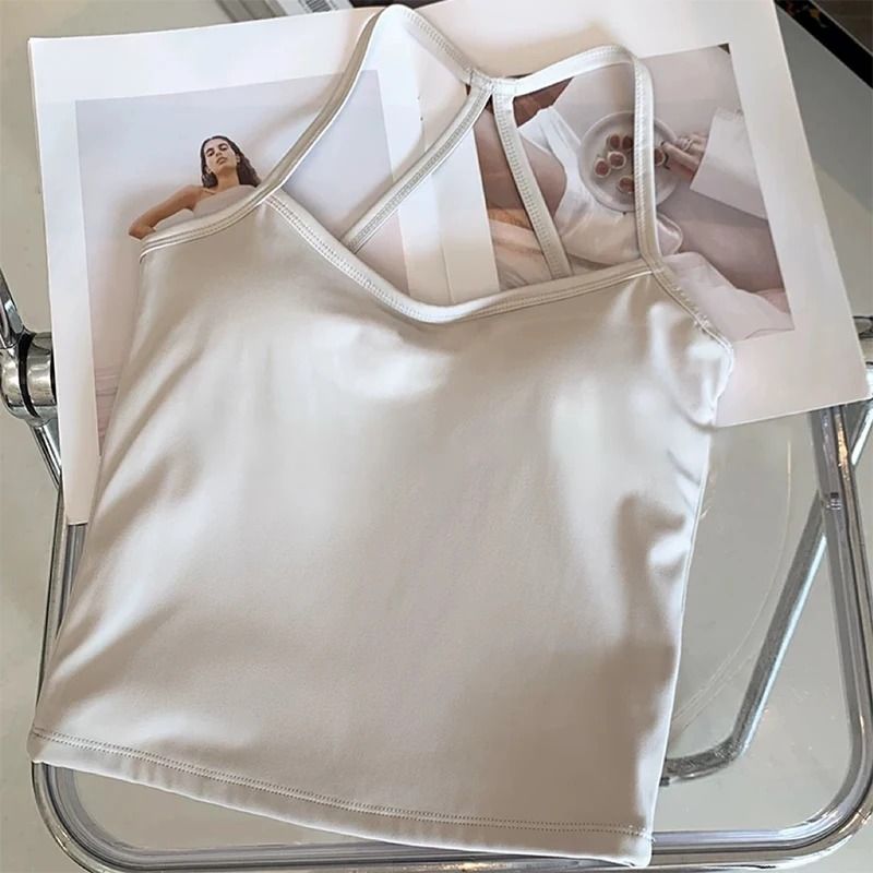 Womens Slim Fit Nude Sports Bra Yoga Fitness Vest Suspension Beautiful Back Design 9