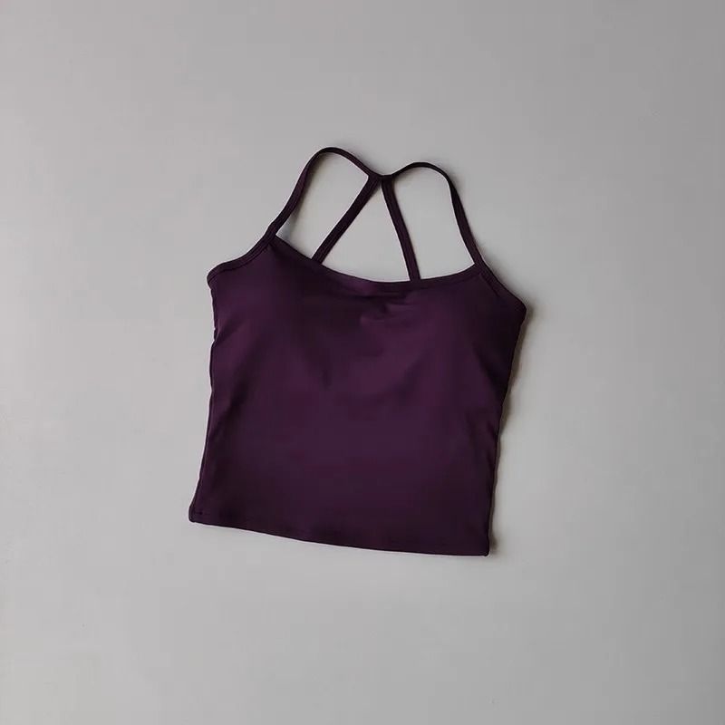 Womens Slim Fit Nude Sports Bra Yoga Fitness Vest Suspension Beautiful Back Design 10