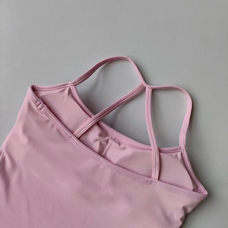 Womens Slim Fit Nude Sports Bra Yoga Fitness Vest Suspension Beautiful Back Design 5