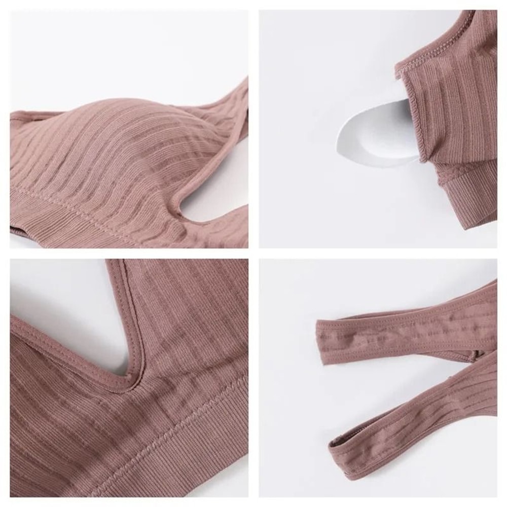 Seamless Deep V Backless Soft Sports Bra Top For Women 5