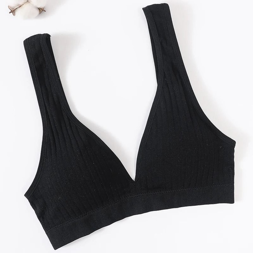 Seamless Deep V Backless Soft Sports Bra Top For Women 8