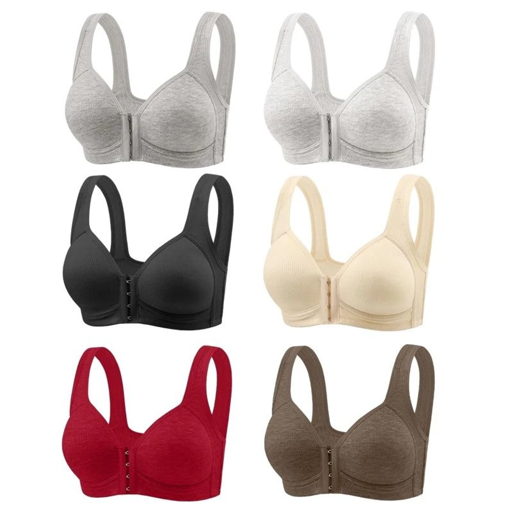 FallSweet WireFree Front Closure Bra Seamless Full Coverage Mom Lingerie 1