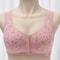 Front Closure Cotton Bra For Women Breathable Soft Wire Free Thin Cup Bralette 0