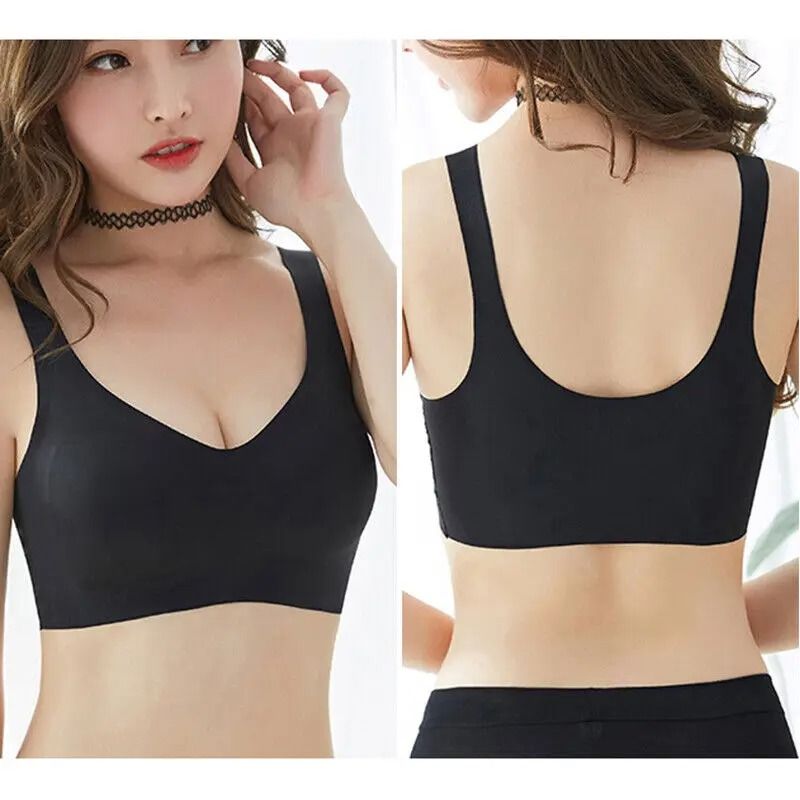 2024 Women Seamless Ice Silk Bra Removable Pad Yoga Vest 1